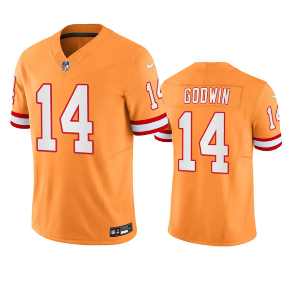 Tampa Bay Buccaneers #14 Chris Godwin Orange Throwback Limited Stitched Jersey