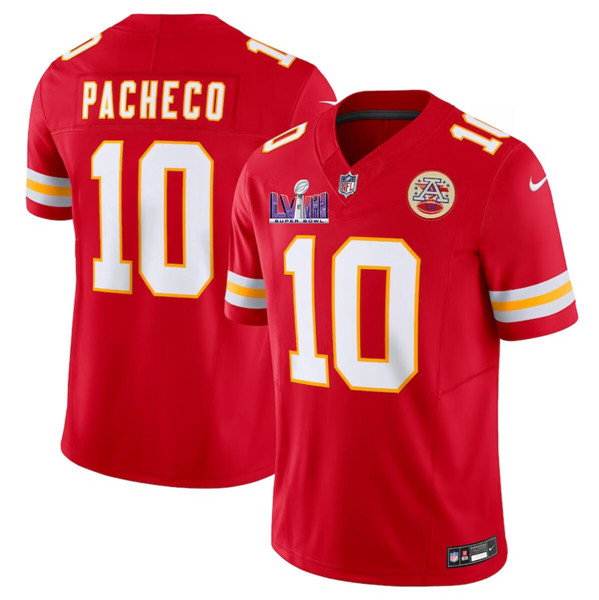 Men??s Kansas City Chiefs #10 Isiah Pacheco Red F.U.S.E. Super Bowl LVIII Patch Vapor Untouchable Limited Football Stitched Jersey