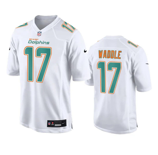 Men's Miami Dolphins #17 Jaylen Waddle White Fashion Vapor Untouchable Football Stitched Jersey