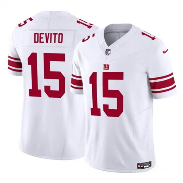 Men's New York Giants #15 Tommy DeVito White 2023 F.U.S.E. Vapor Untouchable Limited Football Stitched Jersey - Click Image to Close