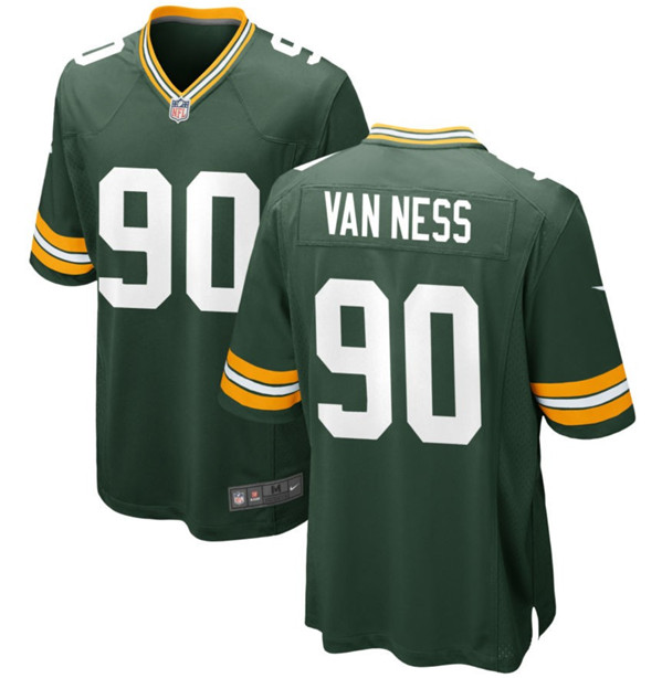 Green Bay Packers #90 Lukas Van Ness Green Stitched Game Jersey