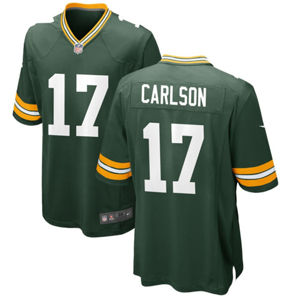 Men's Green Bay Packers #17 Anders Carlson Green Stitched Game Jersey - Click Image to Close