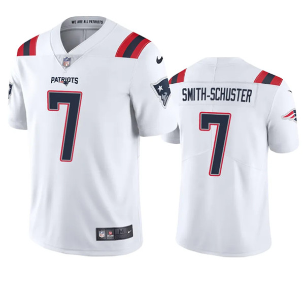 New England Patriots #7 JuJu Smith-Schuster White Vapor Untouchable Stitched Football Jersey