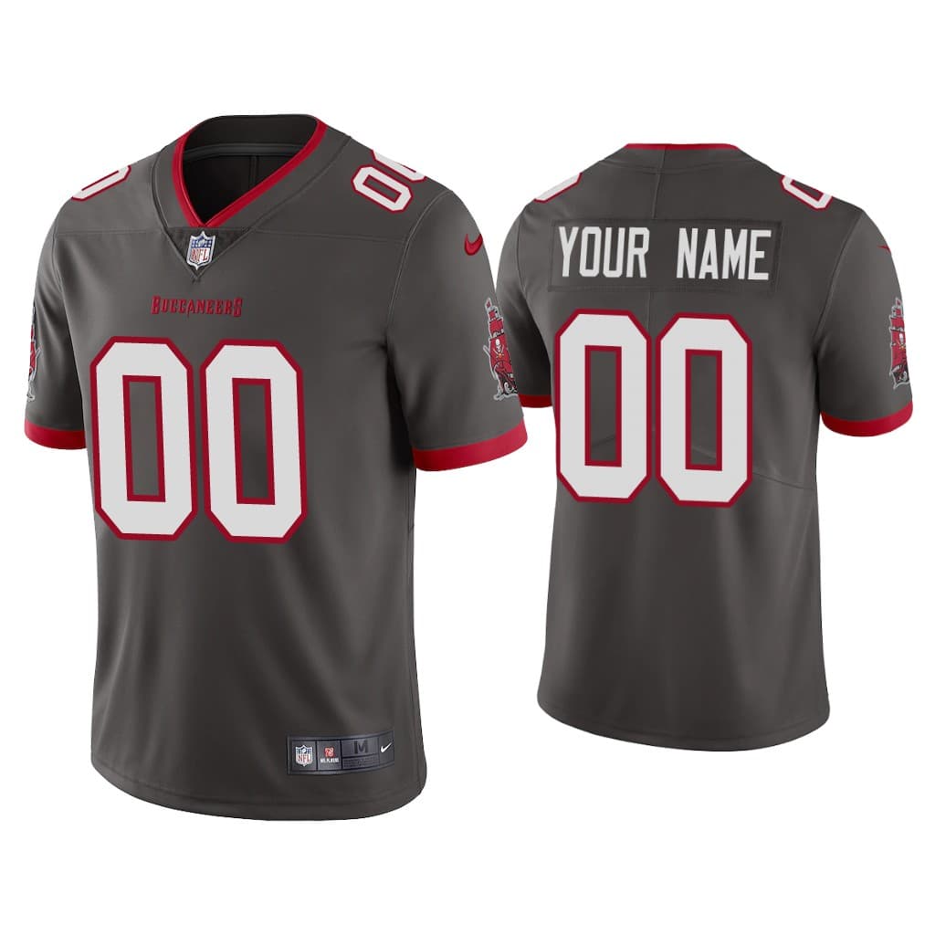 Men's Tampa Bay Buccaneers 2020 Active Player Custom Grey Vapor Untouchable Limited Stitched NFL Jersey