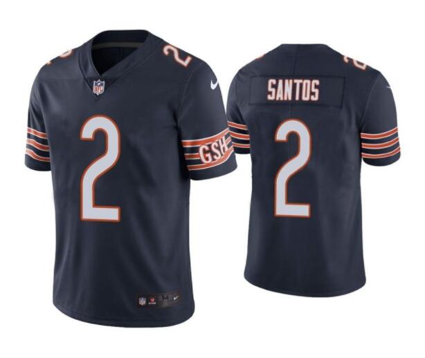 Men's Chicago Bears #2 Cairo Santos Navy Vapor Untouchable Limited Stitched Jersey