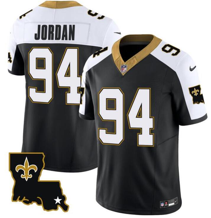 Men's New Orleans Saints #94 Cameron Jordan Black 2023 F.U.S.E. 1987 Legacy Vapor Stitched Jersey