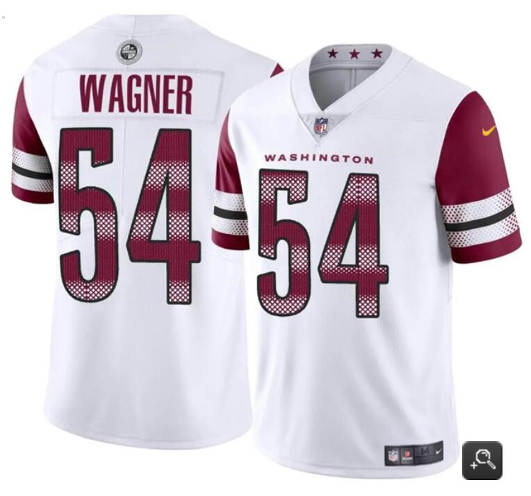 Men's Washington Commanders #54 Bobby Wagner White Vapor Limited Stitched Football Jersey