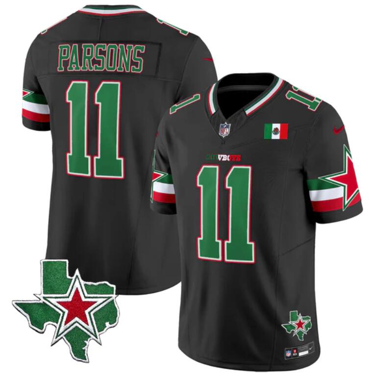 Men's Dallas Cowboys #11 Micah Parsons Black 2024 F.U.S.E. Mexico Vapor Untouchable Limited Stitched Jersey