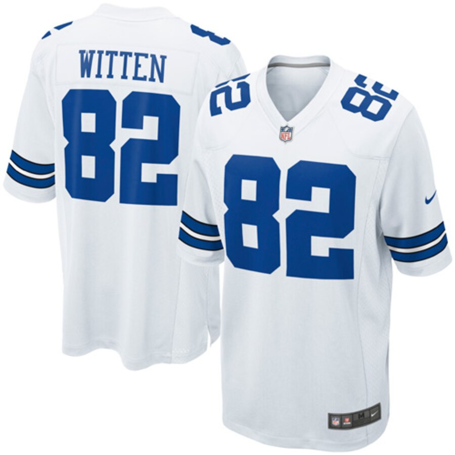 Men's Nike Dallas Cowboys #82 Jason Witten White Game Stitched Jersey