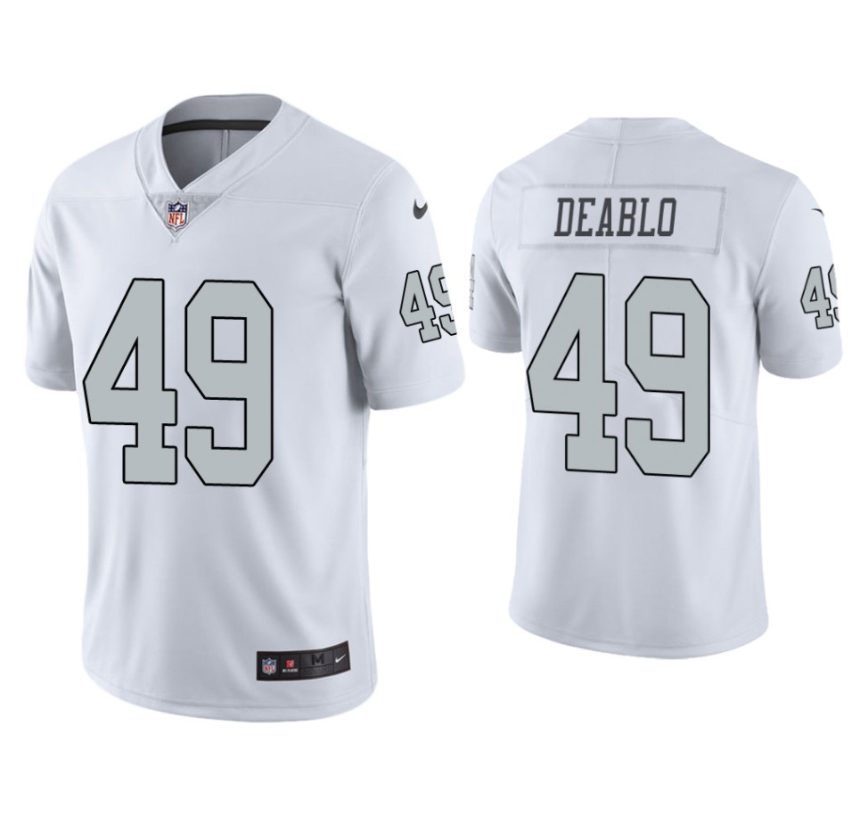 Men's Las Vegas Raiders #49 Divine Deablo NFL White Vapor Untouchable Limited Stitched Jersey