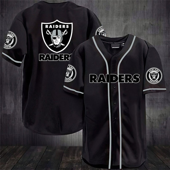 Men's Las Vegas Raiders Baseball Stitched Jersey Shirt