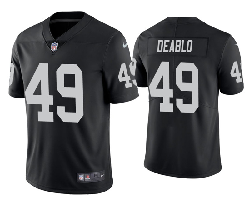 Men's Las Vegas Raiders #49 Divine Deablo NFL Draft Black Vapor Untouchable Limited Stitched Jersey