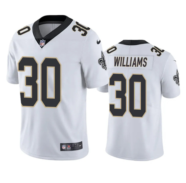 Men's New Orleans Saints #30 Jamaal Williams White Vapor Untouchable Stitched Football Jersey