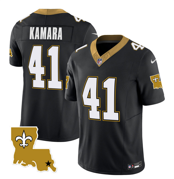 Men's New Orleans Saints #41 Alvin Kamara Black 2023 F.U.S.E. 1987 Legacy Vapor Stitched Jersey - Click Image to Close