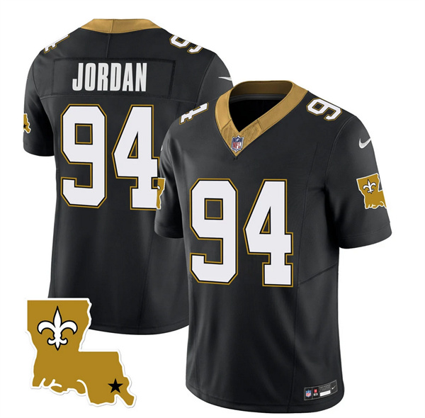 Men's New Orleans Saints #94 Cameron Jordan Black 2023 F.U.S.E. 1987 Legacy Vapor Stitched Jersey - Click Image to Close