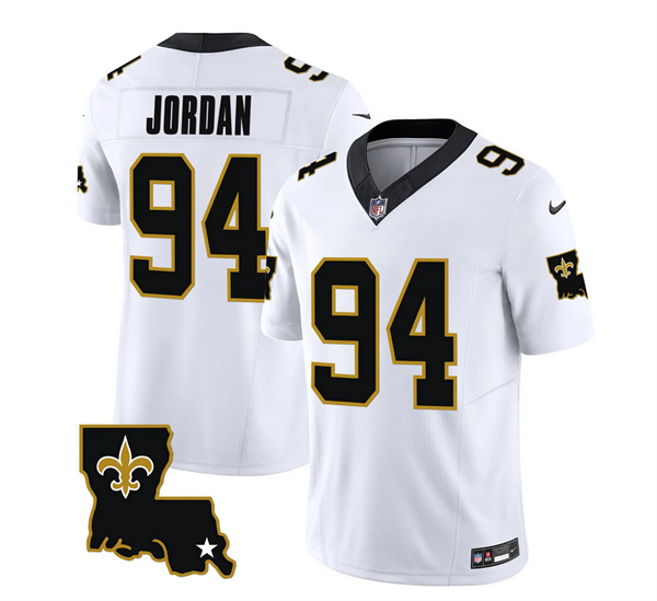 Men's New Orleans Saints #94 Cameron Jordan White 2023 F.U.S.E. 1987 Legacy Vapor Stitched Jersey