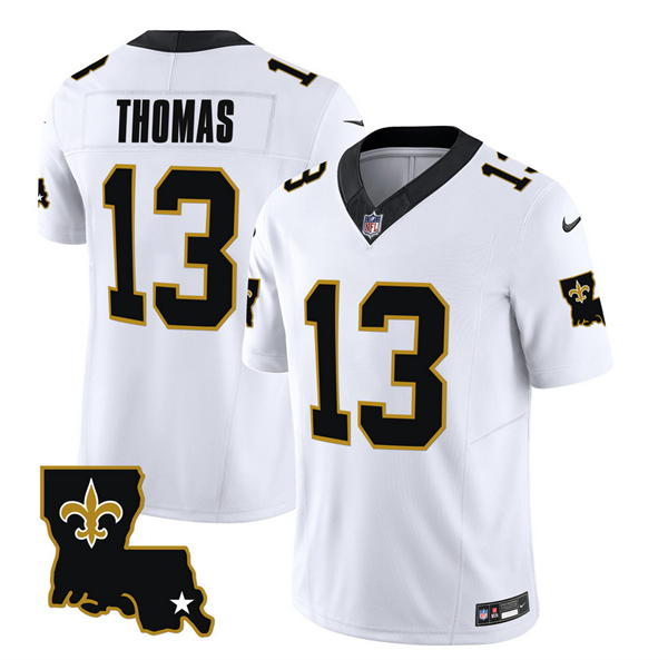 Men's New Orleans Saints #13 Michael Thomas White 2023 F.U.S.E. 1987 Legacy Vapor Stitched Jersey