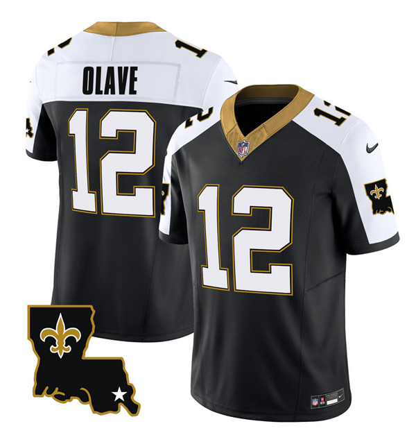 Men's New Orleans Saints #12 Chris Olave Black 2023 F.U.S.E. 1987 Legacy Vapor Stitched Jersey