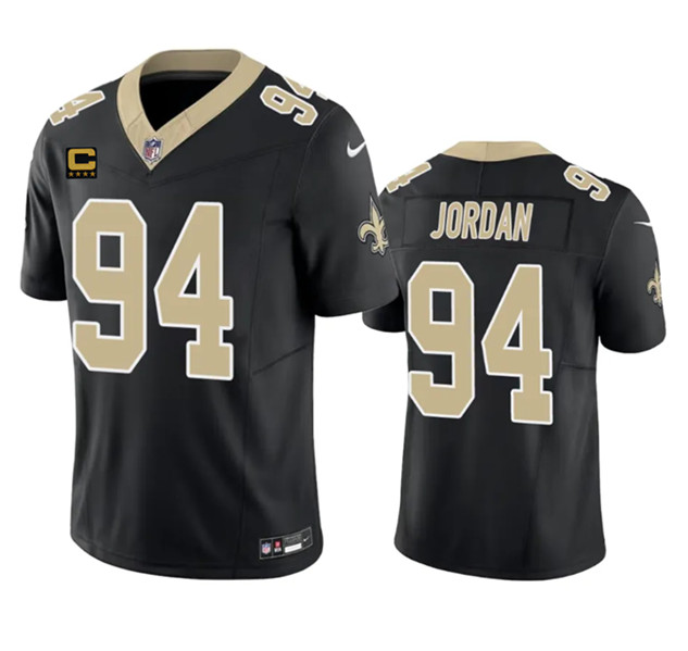 Men's New Orleans Saints #94 Cameron Jordan Black 2023 F.U.S.E. With 4-Star C Patch Vapor Untouchable Limited Football Stitched Jersey - Click Image to Close