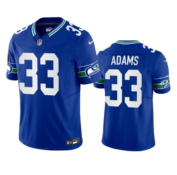 Seattle Seahawks #33 Jamal Adams Royal 2023 F.U.S.E. Vapor Limited Throwback Stitched Jersey - Click Image to Close