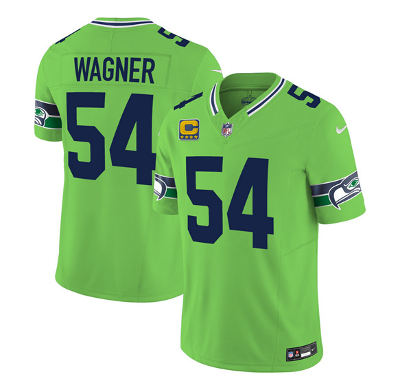 Men's Seattle Seahawks #54 Bobby Wagner 2023 F.U.S.E. With 4-Star C Patch Green Limited Football Stitched Jersey - Click Image to Close