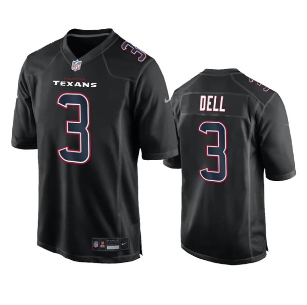 Men's Houston Texans #3 Tank Dell Black Fashion Vapor Untouchable Limited Football Stitched Jersey - Click Image to Close