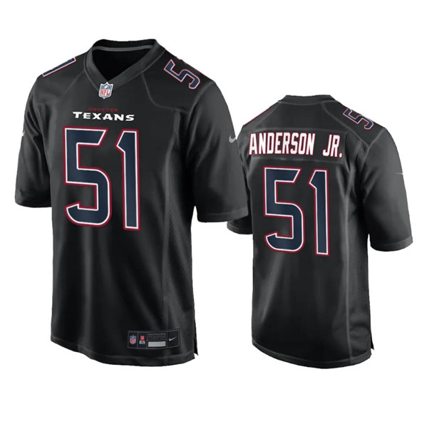 Men's Houston Texans #51 Will Anderson Jr. Black Fashion Vapor Untouchable Limited Football Stitched Jersey - Click Image to Close