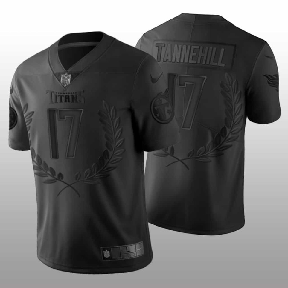 Men's Tennessee Titans #17 Ryan Tannehil Black Vapor Untouchable Stitched NFL Jersey