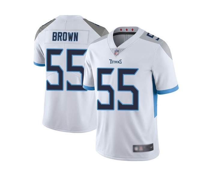 Men's Tennessee Titans #55 Jayon Brown White Vapor Untouchable Limited Stitched NFL Jersey