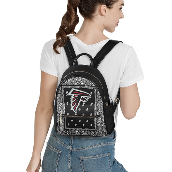 Atlanta Falcons PU Leather Casual Backpack 001