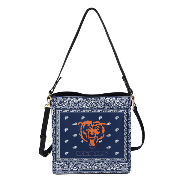 Chicago Bears PU Leather Bucket Handbag 001 - Click Image to Close