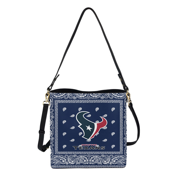 Houston Texans PU Leather Bucket Handbag 001