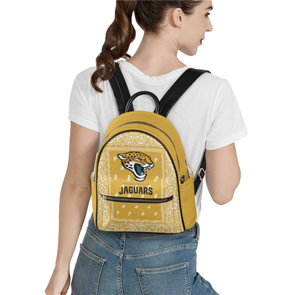 Jacksonville Jaguars PU Leather Casual Backpack 001