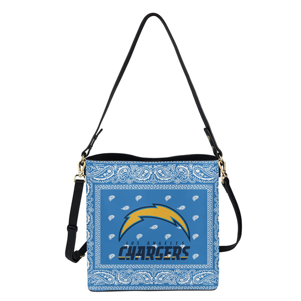 Los Angeles Chargers PU Leather Bucket Handbag 001