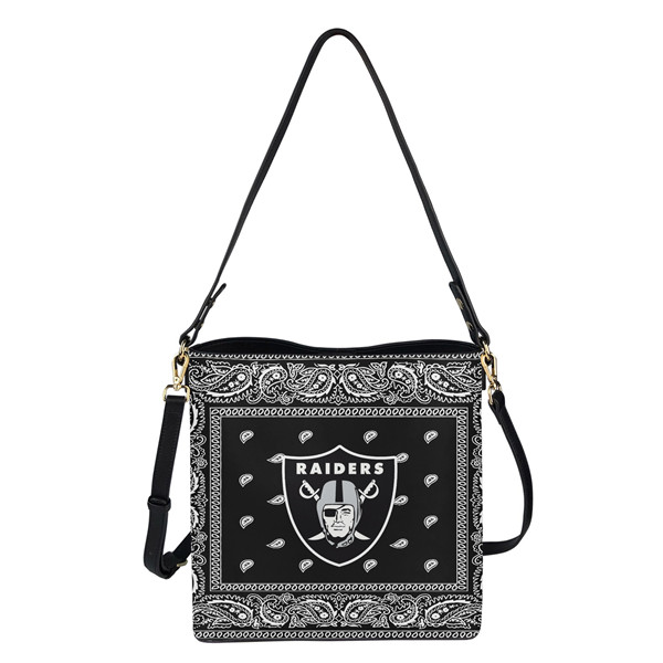 Las Vegas Raiders PU Leather Bucket Handbag 001 - Click Image to Close