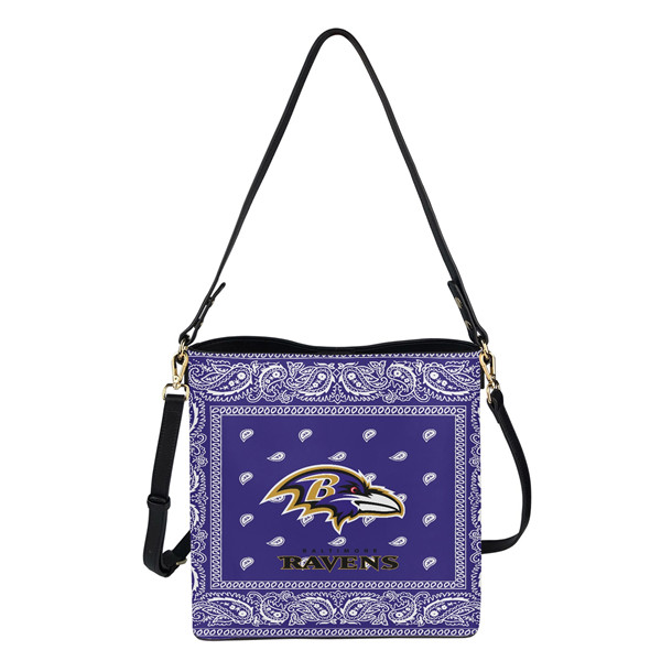 Baltimore Ravens PU Leather Bucket Handbag 001