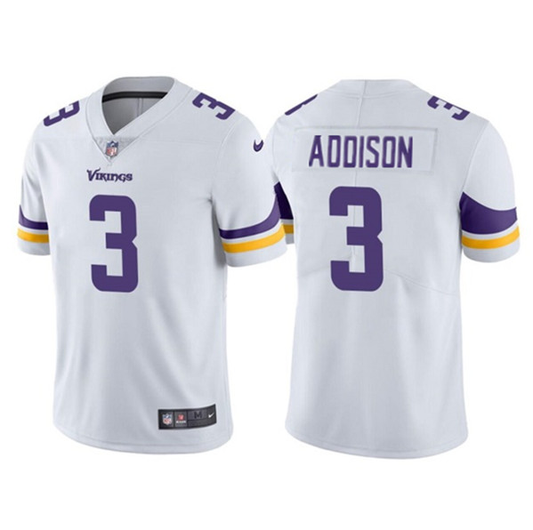 Minnesota Vikings #3 Jordan Addison White Vapor Untouchable Stitched Jersey