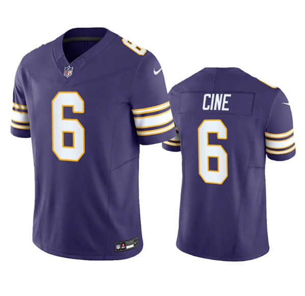 Minnesota Vikings #6 Lewis Cine Purple 2023 F.U.S.E. Vapor Untouchable Stitched Jersey