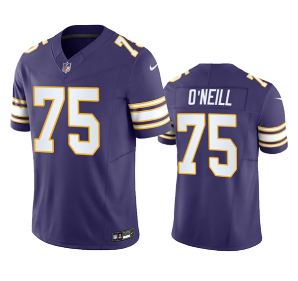 Minnesota Vikings #75 Brian O'Neill Purple 2023 F.U.S.E. Vapor Untouchable Stitched Jersey