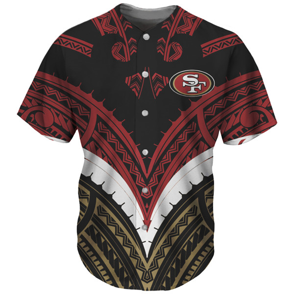 Men's San Francisco 49ers Red/Black Baseball Jersey