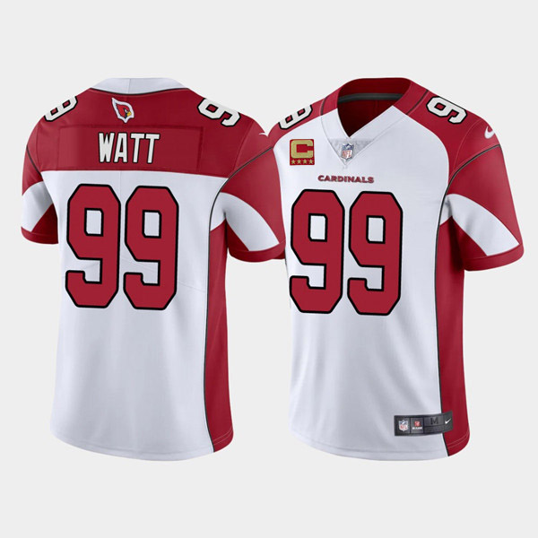 Men's Arizona Cardinals 2022 #99 J.J. Watt White With 4-star C Patch Vapor Untouchable Limited Stitched NFL Jersey