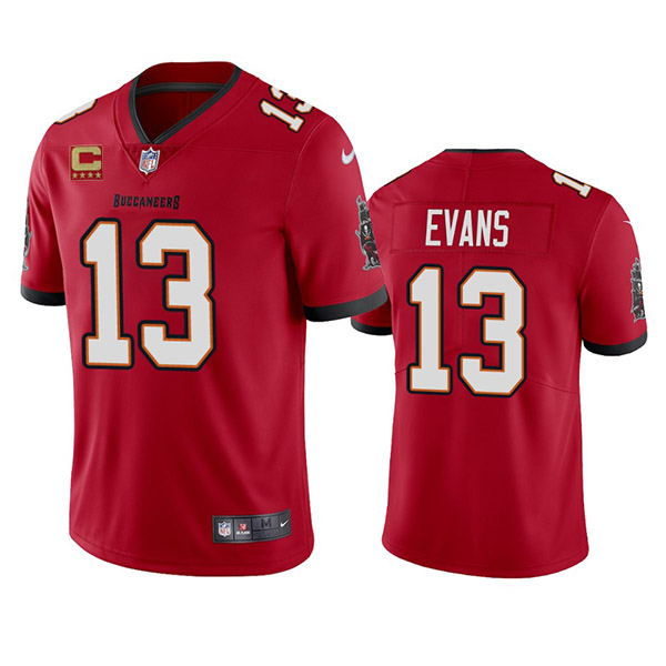 Men's Tampa Bay Buccaneers 2022 #13 Mike Evans Red With 4-star C Patch Vapor Untouchable Limited Stitched NFL Jersey