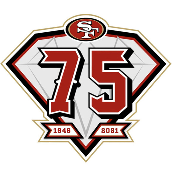 San Francisco 49ers 75th Anniversary Embroidered Patch