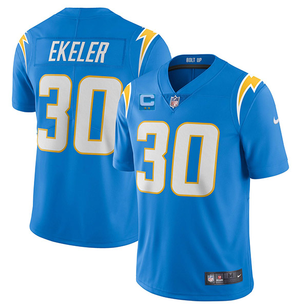 Men's Los Angeles Chargers 2022 #30 Austin Ekeler Blue With 2-star C Patch Vapor Untouchable Limited Stitched NFL Jersey