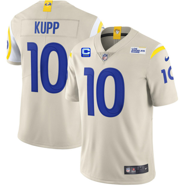 Men's Los Angeles Rams 2022 #10 Cooper Kupp Bone White With 3-star C Patch Vapor Untouchable Limited Stitched NFL Jersey