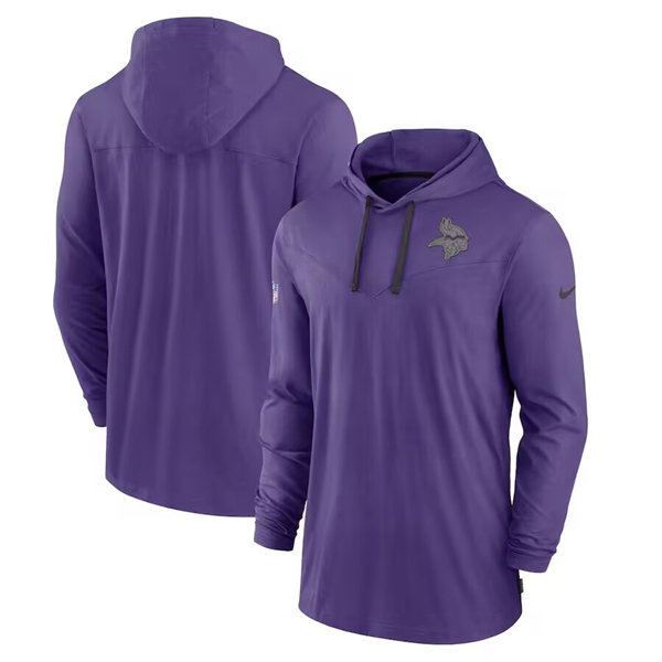 Men's Minnesota Vikings Purple Sideline Pop Performance Hoodie