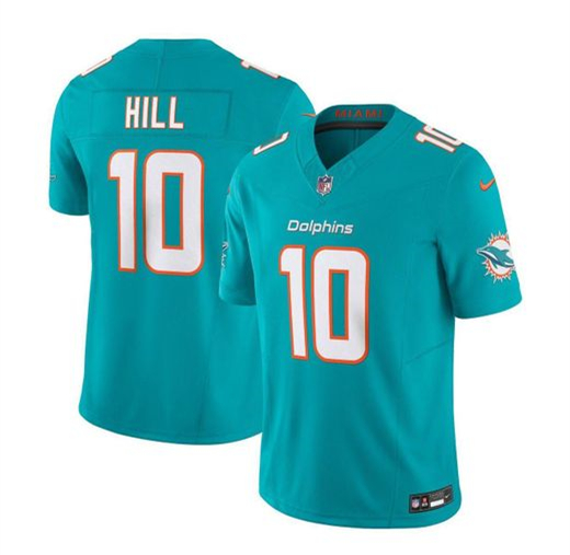 Men's Miami Dolphins #10 Tyreek Hill Aqua 2023 F.U.S.E. Vapor Limited Stitched Football Jersey - Click Image to Close