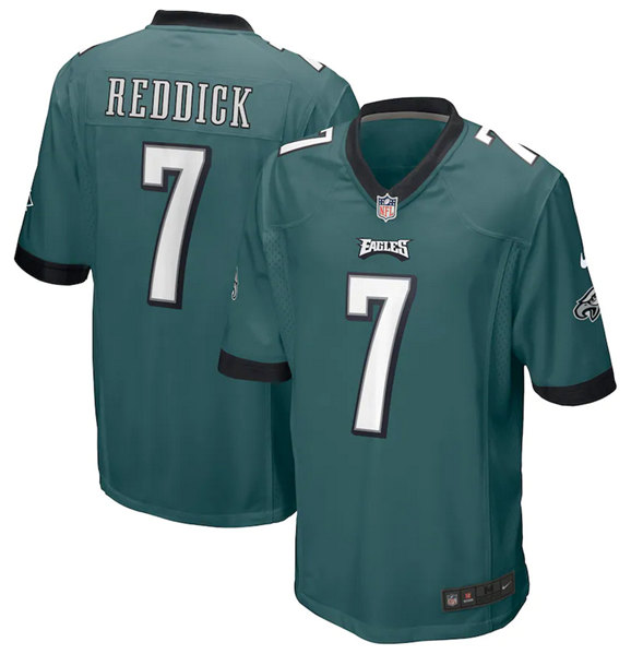 Men's Philadelphia Eagles #7 Haason Reddick Green Stitched Game Jersey