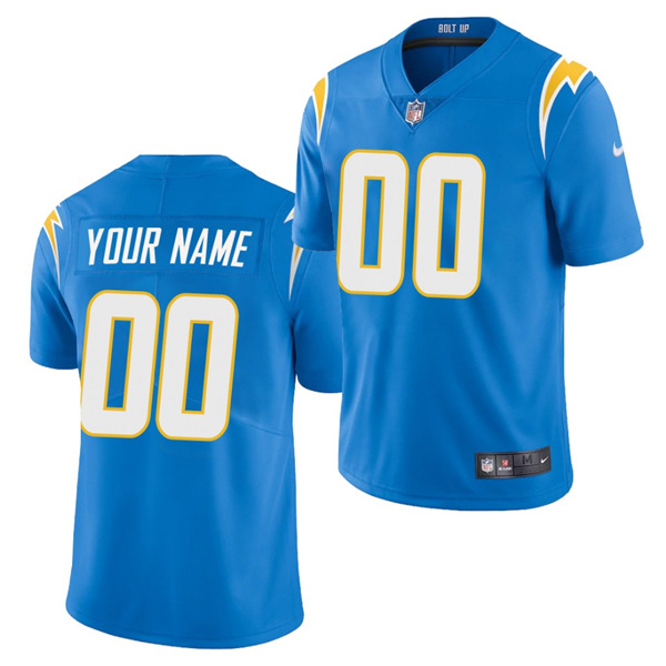 Men's Los Angeles Chargers ACTIVE PLAYER Custom New Blue Vapor Untouchable Limited Stitched Jersey