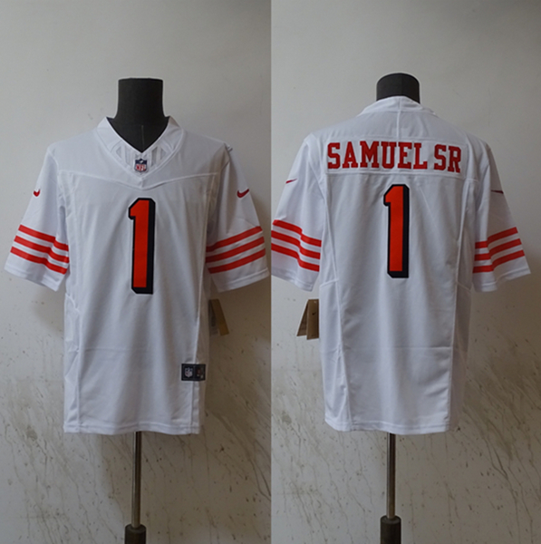 Men's San Francisco 49ers #1 Deebo Samuel Black Vapor Untouchable Limited Football Stitched Jersey - Click Image to Close